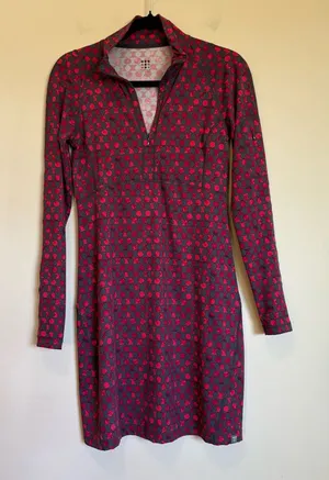 Title Nine Women's XS Extra Small Dark Gray Long Sleeve Athletic Stretchy Dress‎ thumbnail 1