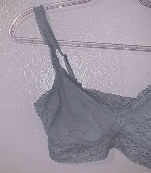 Grey lace wireless comfy bra Gray thumbnail 2