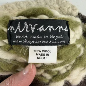 NIRVANA DESIGNS Nepal Cable‎ Knit Wool Trapper Hat With Faux Fur Unisex Grunge thumbnail 9