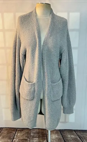 Maxxiii Collection Gray Long Knit Oversized Cardigan Sweater Size XL thumbnail 1