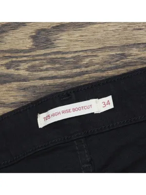 NWT Levi's 725 High Rise Stretch Bootcut Jeans 92911670 Soft Black 34 thumbnail 5