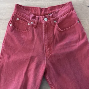 Vintage 90s JORDACHE 100% Cotton Red High Rise Jeans Sz 7/8 23” XS Butter mom thumbnail 8