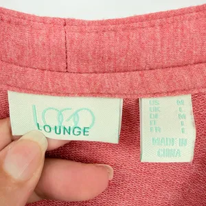 Logo Lounge Lace Back Zip Cardigan Sz M Terracotta Lagenlook Boho Artsy Layer thumbnail 8