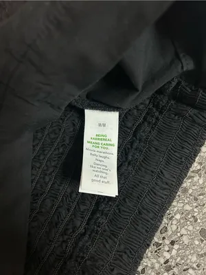 aerie Black Puff Sleeve Square Neck Crop Top thumbnail 4