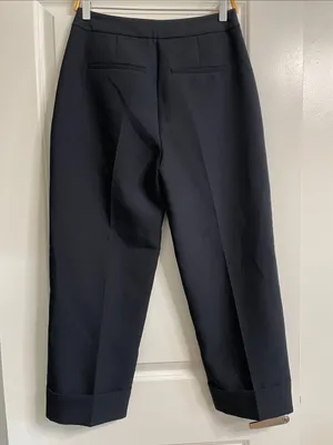 Abercrombie & Fitch High Rise Cuffed Tailored Straight Pants Size 28 Short thumbnail 6