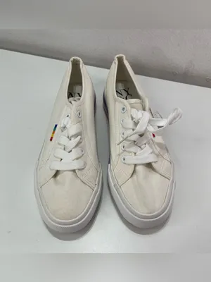 Rainbow Lace Up Sneakers Pride New York & Company Shoes Skater Casual Women 8 thumbnail 2