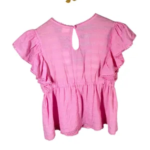 Anthropologie Plenty by Tracy Reese Embroidered Babydoll Blouse Large thumbnail 2