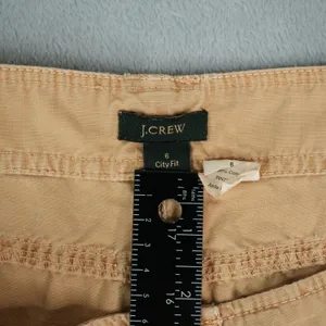 J‎ Crew Shorts Womens 6 City Fit Khaki Brown 33x5 Zipper Back Pockets Cotton thumbnail 8