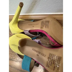 Kenneth Cole New York Brooke Cross Dress Sandals Multi Color Womens Heels Sz 6 thumbnail 5