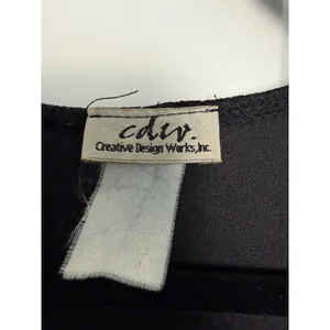 CDW Creative Design Vintage 90s Y2K Babydoll Lace Sleeveless Blouse Black Small thumbnail 4
