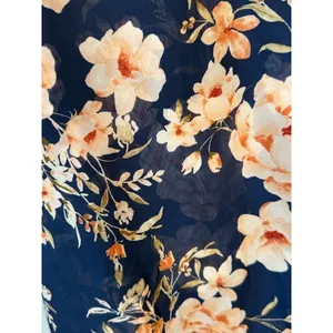 Lulus Navy Blue Pink Floral Asymmetrical High Low Dress Woman Sz XS thumbnail 6