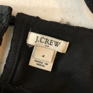 J Crew Womens Lace Tee Top Keyhole Back Scoop Neck Black 4 thumbnail 3