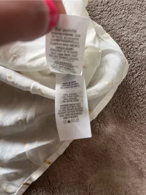 AERIE Gold & Cream Flowy Whimsical Sheer Linen Tank Top Women’s Sz XS EUC thumbnail 4