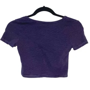 BP‎ Purple Ribbed Cropped Baby Tee Short Sleeve Top Small thumbnail 2
