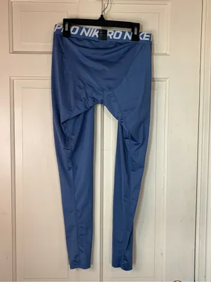 Nike Pro Leggings Women’s Medium Blue Dri-Fit Compression Athletic Pants GymWear thumbnail 8