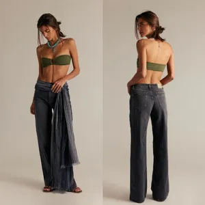 We The Free Tinsley Baggy Mid-Rise Straight Leg‎ Jeans Blow Out Black 27" thumbnail 2