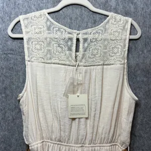 Perch by Blu‎ Pepper Lace Sleeveless Dress Belt Lined 1XL Boho Cottagecore thumbnail 8