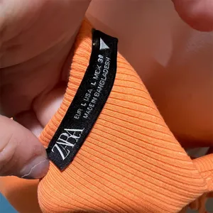 Zara Women's Orange Ribbed Mini Dress with Cutouts Size L thumbnail 5