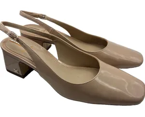 Sam Edelman Women’s Terra Slingback Block Heel Pumps Tan Nude Square Toe 7.5 New thumbnail 1