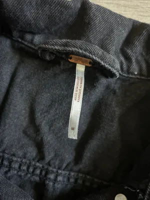 Free People Black Washed Denim Trucker Jacket thumbnail 2