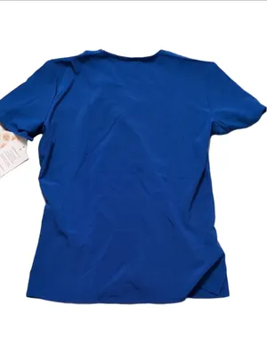 Elite Med Royal Blue Scrub Top Size Large thumbnail 8