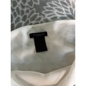 Ann Taylor Layered Hem Long Sleeve Blouse Small White Ivory‎ Office Chic Capsule Airy Sheer thumbnail 3