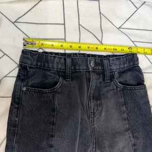 Old Navy‎ Girls 12 High Rise Baggy Wide Leg Paneled Jeans Washed Black Denim thumbnail 7