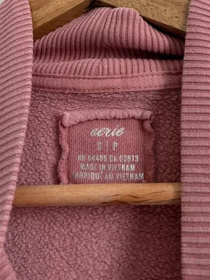 Aerie Mockneck Sweatshirt Size Small Oversized Coral Pink Cozy Sweater thumbnail 3