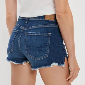 NWT American Eagle AE Stretch High-Waisted Denim Short Short size 4 Dark Indigo thumbnail 6