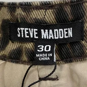 Steve Madden Simona Leopard Print Bubble Mini Skirt‎ Y2K Indie Sleaze Denim 30 thumbnail 5