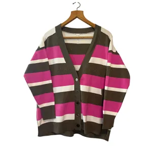 Free People NWT League of Her Own Oversized Cardigan Sweater Pink‎ Brown XS thumbnail 3