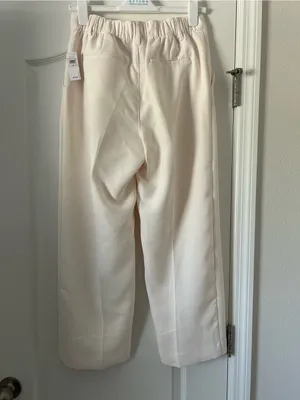 Gap Factory High Rise Easy Straight-Leg Crop Ankle Pants Back Elastic Waist thumbnail 10