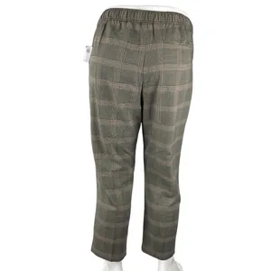 NEW Old Navy Billie Women's Gray Plaid Check Straight Trousers Pants Size XL thumbnail 4