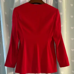 Vintage Worth Size 8 Red Women's Blazer thumbnail 8