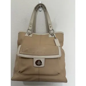 Coach Penelope Beige Tan Leather Tote Shoulder Bag F19264 Y2K thumbnail 3