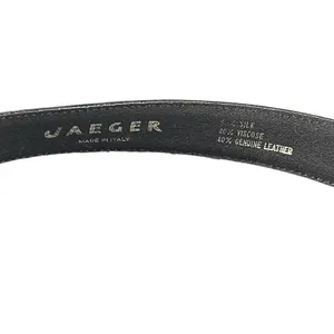 Jaeger Italy Black Silk Blend Leather Belt Size 30 Gold Tone Buckle Women’s thumbnail 5