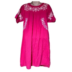 Roberta Roller Rabbit Women's Pink Embroidered Boho Dress Size S thumbnail 2
