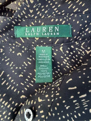 Ralph Lauren Black Blouse with Metallic Dot Print thumbnail 7
