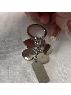 Coach Silver and Brown Logo Charms Keychain & Matching Pen NIP thumbnail 5