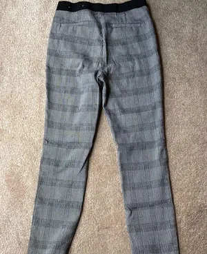 Gray Plaid Pants Size 8 thumbnail 2