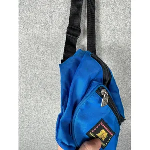 Vintage TA‎ Blue Fanny Pack 90s Retro Multiple Pockets Adjustable Retro Waist thumbnail 11