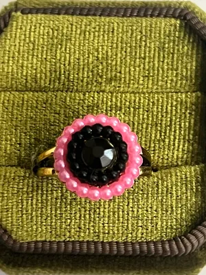 Vintage/Bohemian Design Stainless Steel Golden w/ Gemstones Statement Ring S 6 thumbnail 1