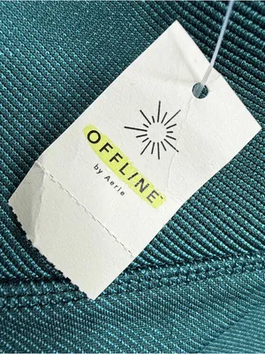 OFFLINE By Aerie Leggings Womens XLT Teal Ribbed High Rise Activewear NWT thumbnail 6