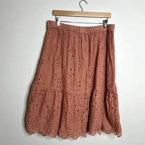 Ultra Pink Eyelet Embroidered Ruffle Skirt thumbnail 3