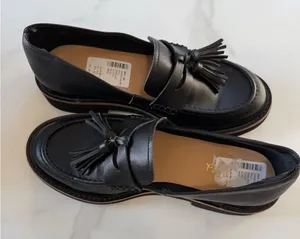 Splendid Black Leather Tassel Loafers thumbnail 1