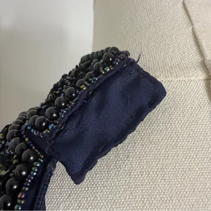 Laurence Kazar Beaded Gown Women’s Small Navy Silk Mermaid Vibes thumbnail 9
