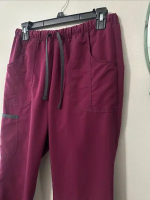 Ladies Burgundy Scrub Pants Sz S by Scrubstar thumbnail 3