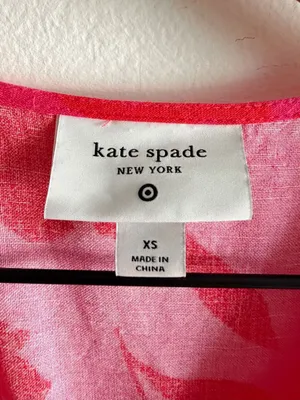 Kate Spade x Target Linen Blend Floral Print Long Sleeve Dress Size XS thumbnail 5