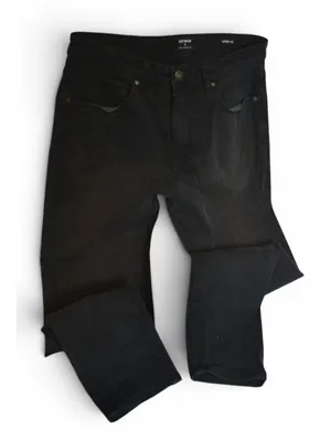 Cotton On Men's Black Tapered Leg Jeans Size 30 Stretch Denim Casual Pants thumbnail 1
