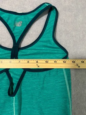 New Balance Women's Racerback in Viridian Green with Contrast Black Trim thumbnail 2